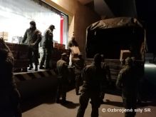 Podpora profesionálnych vojakov z Taktického krídla Sliač